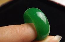 Jade natural jade anel seco verde tiras cor cheia yang anel verde transporte da gota 2024 - compre barato