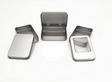 Mini caja de hierro Rectangular para almacenamiento de joyas, cajas de lata de menta, 10 unids/lote, 8,8x6,0x1,8 cm 2024 - compra barato