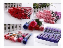 38 cm Creative rose soap flower with diamond For Wedding Home Decoration Table Fragrance Rose Flower Soap 10pcs 2024 - buy cheap