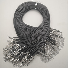 Wholesale 2MM jewelry clasp lobster clasp Necklace Rope wax Craft Cord black necklace lanyard pendant  50pcs/lot Free 2024 - buy cheap