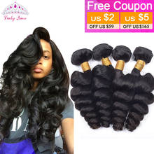 7A Virgin Peruvian Loose Wave Curl 4PCS Unprocessed Peruvian Virgin Hair Loose Wave 100% Human Hair extension 2024 - buy cheap