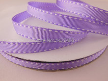 50 Yards/lot  3/8" 9-10mm of double-sided lilac white striped Grosgrain ribbon 2024 - buy cheap