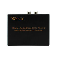 Wiistar-decodificador de Audio Digital a analógico, conmutador SPDIF/3X1 Toslink, compatible con decodificador de audio real 5,1, entrada de fibra óptica 2024 - compra barato