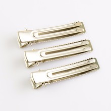 for making hair bows wholesale 50mm or 2inch metal double prong alligator hair clips with teeth,barrettes 100pcs 2024 - buy cheap