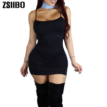 ZSIIBO Women Sexy Backless Basic Dresses Sleeveless Slim Vestidos Vest Tanks Bodycon Dress Strap Solid Party Dress drop shipping 2024 - buy cheap