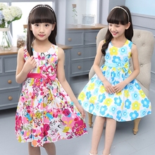 2019 Summer Dress Girl Children Clothing Kids Dresses For Girls Sleeveless Princess Dress Girls Clothes Vestidos 5 Colros 4-14Y 2024 - buy cheap