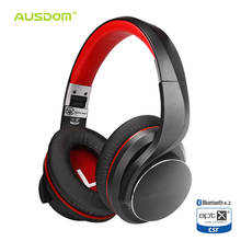 Ausdom AH3 aptX Low Latency Беспроводной наушники Bluetooth 4,2 Over-Ear складной бас увеличила гарнитура Lip Sync звук для игр 2024 - купить недорого