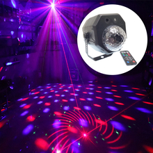RGB LED Stage light Crystal Magic Ball With RG Laser Projector Sound Activated DJ Party Bar Christmas Disco Lighting Effect lamp 2023 - buy cheap
