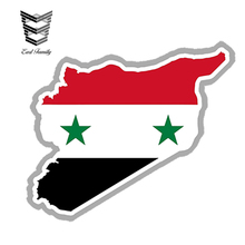 EARLFAMILY 13 см x 10,7 см автомобильный Стайлинг сирийский флаг карта наклейка для автомобиля силуэт для бампера для двери ноутбука водонепроницаемые аксессуары для окон 2024 - купить недорого