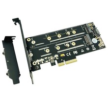 Adaptador M.2 NVMe SSD NGFF a PCIE X4, llave M B, interfaz Dual, tarjeta de disipador de calor, soporte de perfil bajo, PCI Express 3,0 2230-22110 SSD 2024 - compra barato