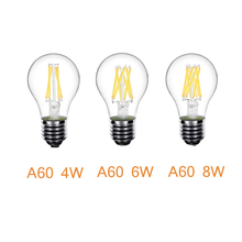 Globe Lamp 220V LED Candle Bulb E14 Vintage A60 Filament Light Bulb E27 LED Edison C35 Glass Light Vintage Candle Light 2024 - buy cheap