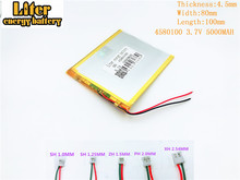 Batería recargable de polímero para tableta PC, 4580100, 3,7 V, 5000MAH, 3,7 V, 5000, enchufe de batería de polímero de litio 2024 - compra barato