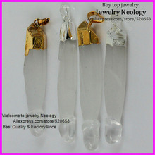 New arrival! 6pcs Gold silver plated Nature quartz clear water column nature crystal faceted Gem druzy Stone Pendant jewelry 2024 - buy cheap