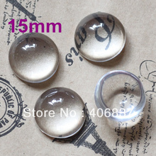 Free Shipping! 100pcs/lot, High Quality 15mm Domed Round Transparent Clear Magnifying Glass Cabochon 2023 - buy cheap
