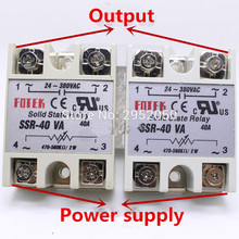 Free shipping 2pcs SSR-40VA Metal Base Resistance Regulator Solid State Relay 500 Kohm Solid State Relay SSR-40 VA 40A 2024 - buy cheap