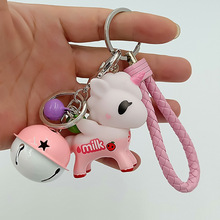 2019 New Rainbow PVC Animal Unicorn Keychain for Men Women Bag Ornament Phone Key Chain Porte Clef keyring Bag Decoration 2024 - buy cheap