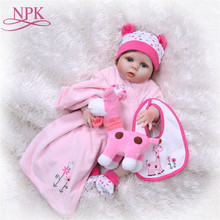 NPK Full Body Silicone Reborn Baby Doll kids Playmate Gift For Girls Baby Girl Alive Soft Toys For Bouquets Doll Bebes Reborn 2024 - buy cheap