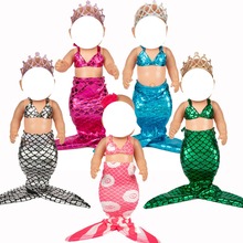 new born baby Doll clothes for 18 inch doll Mermaid dress 18" girl doll Mermaid skirt 2024 - buy cheap