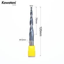 Free shipping,D12mm*R2*70C*120L,HRC55 CNC TiALN solid carbide end mill,woodworking conical router bit,2 flutes taper ball nose 2024 - compre barato
