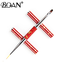 BQAN 1 шт. двойная ручка с кристаллами #4 и 11 мм кисть для рисования ручка для рисования Гель-лак Кристалл маникюрные инструменты для ногтей 2024 - купить недорого