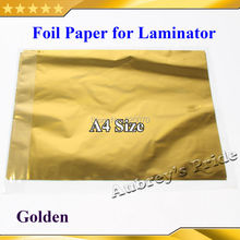 Papel de aluminio A4 dorado para impresora láser, laminador de 50 uds, 20x29Cm, papel de aluminio para impresora en espiral, laminación de tarjeta de visita 2024 - compra barato