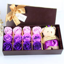 12pcs/set Scented Romantic Rose Flower Handmade Soap Gift Box Rose Soap Flower For Valentine's Day Wedding Decor Birthday Gifts 2024 - buy cheap