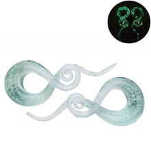 2pcs Glass Ear Spiral Taper Gauge Ear Plug and Tunnels Green Glass in Dark Ear Stretching Expander Piercing Body JewelryPiercing 2024 - buy cheap