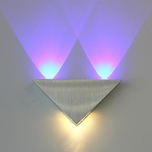 Triangle Wall Sconce, Modern Led Wall Lamp Light  With 3 Lights For Home Aluminium Acrylic Free Shipping 2024 - buy cheap