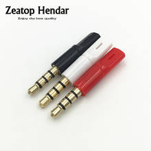 10Pcs 3.5mm 4 Pole Male Headset Jack Audio Plug Adaptor for Flat Cable Earphone DIY Soldering Connector 2024 - buy cheap