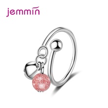 New Hot 925 Sterling Silver Ring Resizable Trendy Ball Design High Quality Best Gift For Women Girls Party Appointment Wholesale 2024 - buy cheap