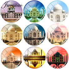 JWEIJIAO 2019 Vintage Architecture Taj Mahal Building Image Glass Gems Cabochon Dome Demo Flat Back DIY Jewelry Accessories 2024 - buy cheap