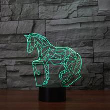 Horse shaped Led Desk Lamp Gifts European Bedside Acrylic Night Table Lamp For Bedroom 3d Deco Lamps 2024 - buy cheap