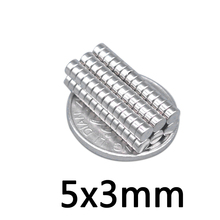 100Pcs 5x3 mm Neodymium Magnet Disc 5mm x 3mm N35 NdFeB Permanent Small Round Super Strong Powerful Magnetic Magnets 2024 - buy cheap