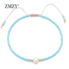 ZMZY-pulsera bohemia de perlas de agua dulce para mujer, brazalete de cuentas de cristal Miyuki, joyería de mano, regalo 2024 - compra barato