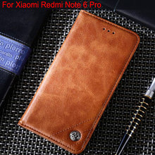 for Xiaomi Redmi Note 6 Pro case Luxury Leather Flip cover Stand Card Slot Case for xiaomi redmi note 6 pro Without magnet funda 2024 - buy cheap