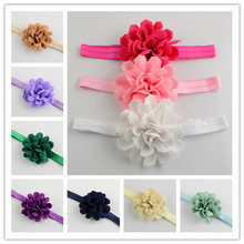 Diadema para recién nacido con flores de gasa, accesorios para el cabello para niños, 16 colores, FDA84, 10 unidades/lote 2024 - compra barato