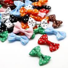 25PCs 3*1.5cm Dots Print Satin Ribbon Bowknot Dot Hair Clips Applique DIY Craft Wedding Bow Tie Scrapbooking Decoration 2024 - buy cheap