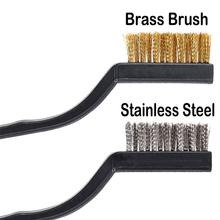 12PCS/lot Mini Rust Removal Industrial Wire Cleaning Brush Handle Cleaning Machine Wire brush Scratch Stainless Masonry Bristle 2024 - buy cheap