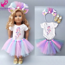 doll clothes for 43cm Baby doll dress set for 18 inch doll mermaid dress set children birthday gift 2024 - buy cheap