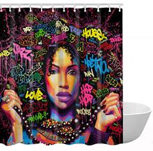 African American Woman Shower Curtain Afro Girl Black Art Afrocentric Waterproof Polyester Fabric Decorative 2024 - buy cheap