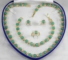 Женский подарок настоящая Нефритовая Серьга браслет ожерелье кольцо 2024 - купить недорого
