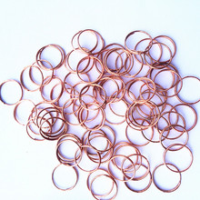 100 pçs/lote 11mm Rosa de Ouro Aço Inoxidável Parte Do Grânulo Cortina de Acessórios de Ligação do Anel Bola Lustre de Cristal Octagon Beads