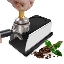Soporte de apisonamiento de acero inoxidable para máquina de café, Base de almacenamiento de apisonamiento con alfombrilla de silicona, resistente 2024 - compra barato