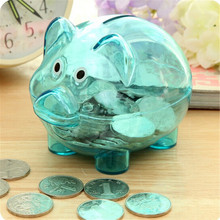 4 Color Cartoon Child Pig Money Saving Box Classic Transparent Decarate Plastic Case Coins Piggy Bank 2024 - buy cheap