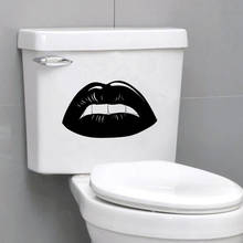 Сексуальные губы девушка домашний декор ванная комната виниловые наклейки на стену Туалет наклейки 6WS0107 2024 - купить недорого
