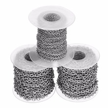 LOULEUR 10yards/roll2.5/3/4mm Stainless Steel Necklace Chains Bulk Fit Necklaces Bracelets Link Chain Jewelry Making Findings 2024 - buy cheap