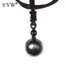 Necklaces&Pendants Natural Stone For Women And Men 14mm Black Obsidian Rainbow Eye Beads Ball Transfer Lucky Love Chain Necklace 2024 - buy cheap