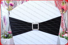 Black Single Layer Spandex/Lycra/Expand Band/Covers With Square Diamond Buckle&Pin For Wedding Party Banquet Decorations 2024 - buy cheap