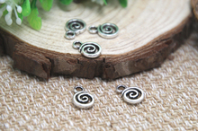 50pcs-- Swirl Charms Antique Tibetan silver 2 sided Swirl Charms pendants ,DIY Supplies 11x17mm 2024 - buy cheap