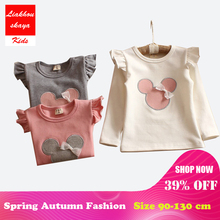 Liakhouskaya-Tops de Mickey para niñas pequeñas, blusas informales bonitas, camisetas de manga larga, primavera 2019 2024 - compra barato